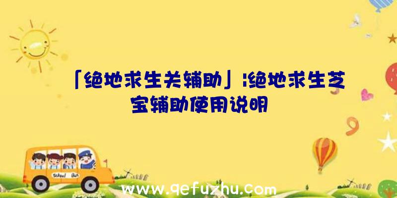 「绝地求生关辅助」|绝地求生芝宝辅助使用说明